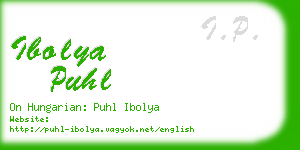 ibolya puhl business card